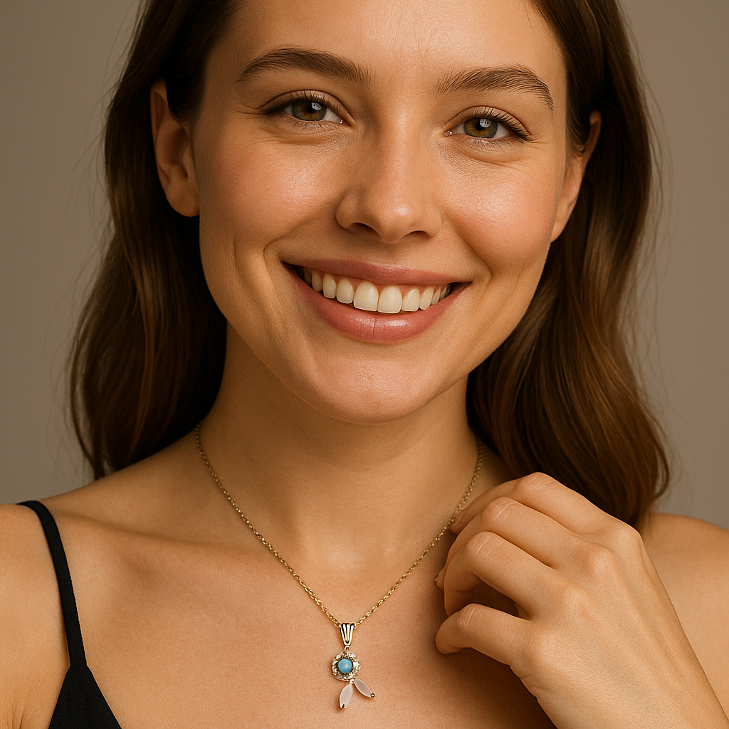 ๐ Blush Bloom Pendant Necklace