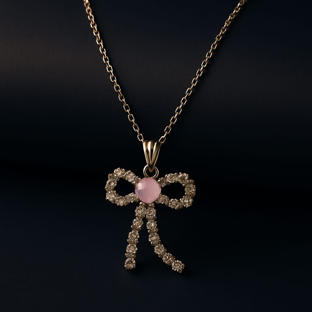 π Elegant Charm Bow Necklace