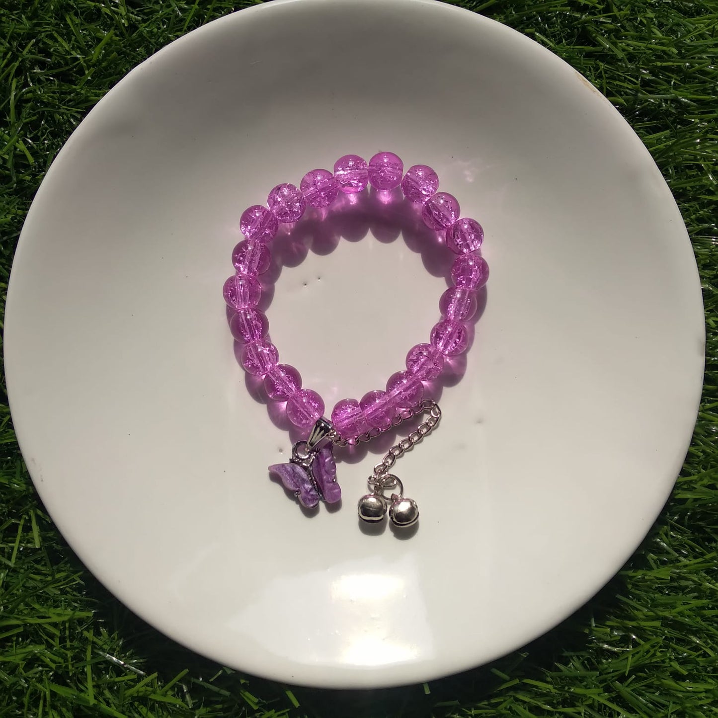 ๐ฆ Charming Purple Beaded Bracelet ๐โจ