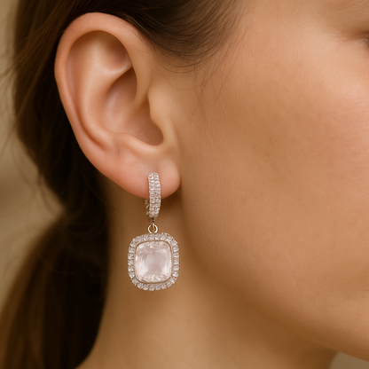 ✨ Elegant Light Pink Dangle Earrings ✨