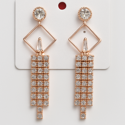 ✨ Elegant Rose Gold Dangle Earrings ✨