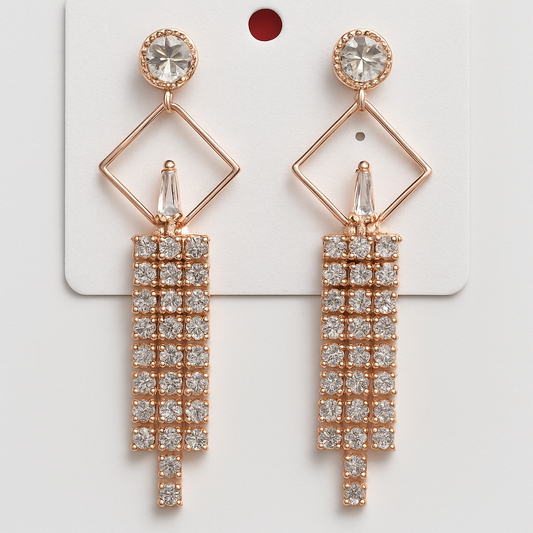 ✨ Elegant Rose Gold Dangle Earrings ✨