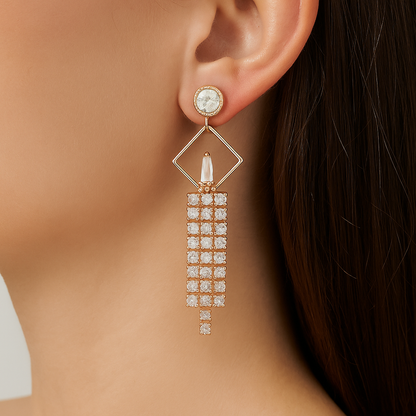 ✨ Elegant Rose Gold Dangle Earrings ✨