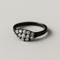 Striking black diamond cluster ring 💍✨ (Free size)