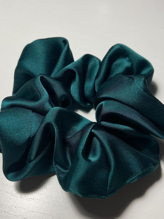 💚 Teal Green Satin Scrunchie