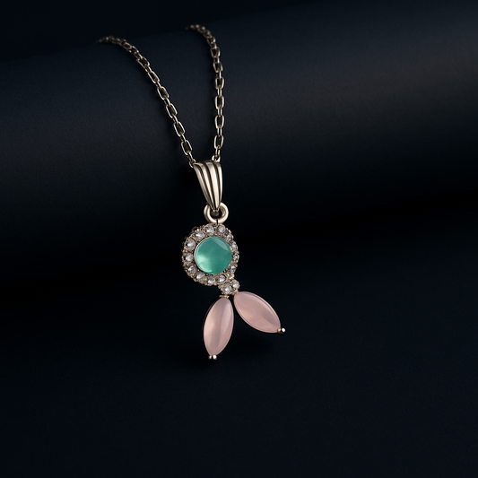 💎 Blush Bloom Pendant Necklace