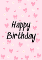 🎀🌸 Adorable Pink Birthday Card 🌸🎀