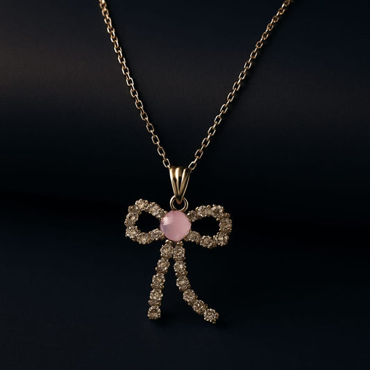 🎀 Elegant Charm Bow Necklace