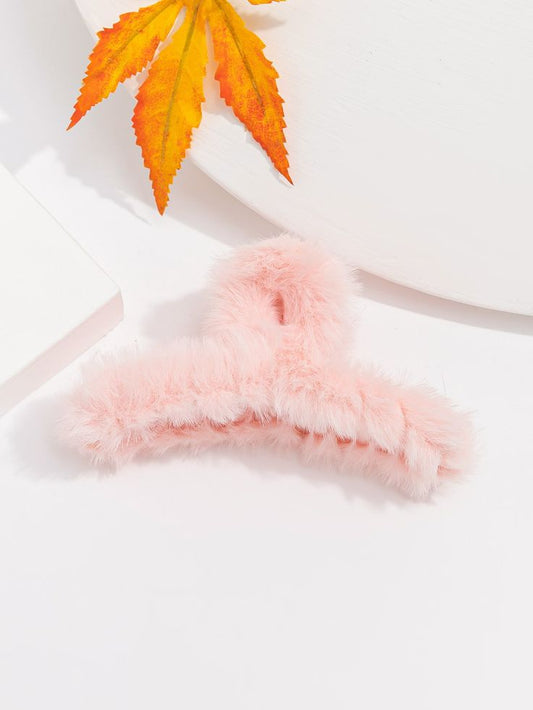 Peach blush fluffy clip 🍑🎀