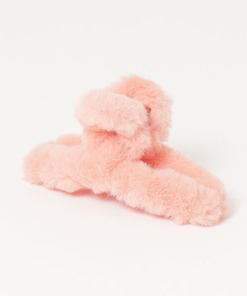 Peach puff fluffy hair clip 🍑🎀