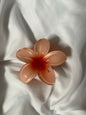 peachy coral flower hair clip 🍑🌺✨ ( small )
