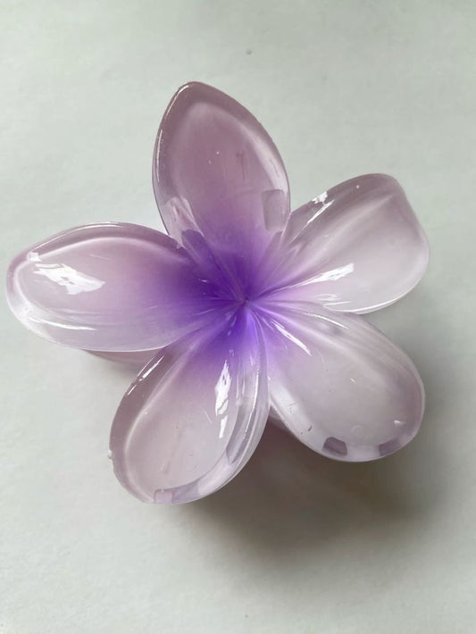Violet flower hair clip 💜🌺 ( small )