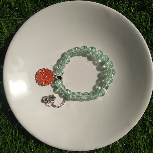 🌿 Fresh Mint Green Beaded Bracelet 🌼✨