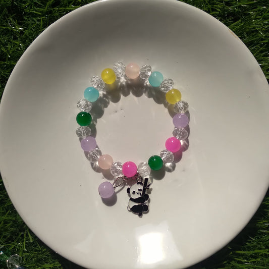 🐼 Kawaii Panda Beaded Bracelet 🌈