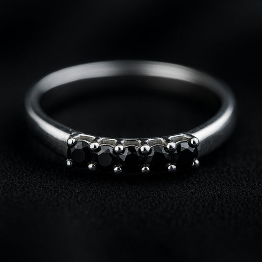 ✨💍 Elegant Black Diamond Ring (free size)