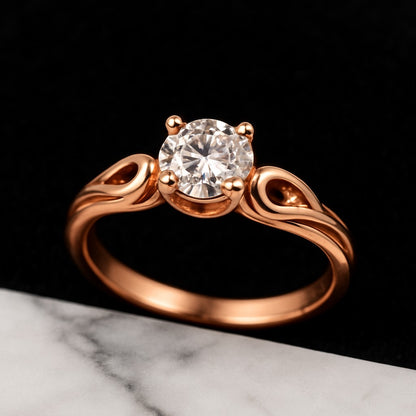🌹💍 Romantic Rose Gold Diamond Ring