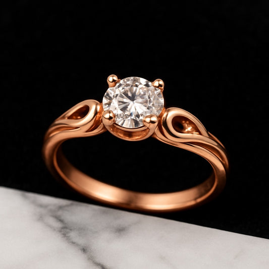 🌹💍 Romantic Rose Gold Diamond Ring