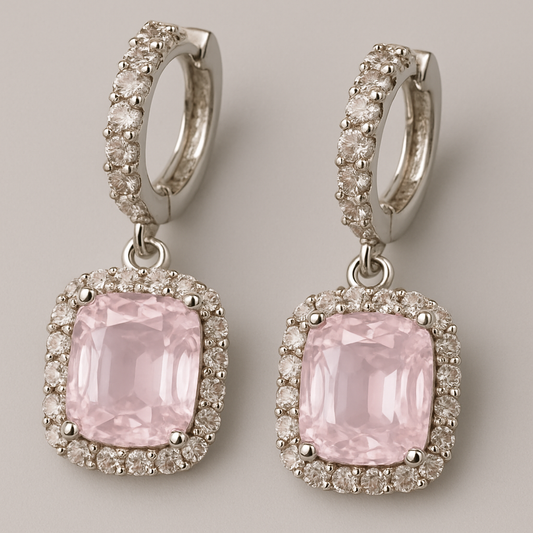 ✨ Elegant Light Pink Dangle Earrings ✨